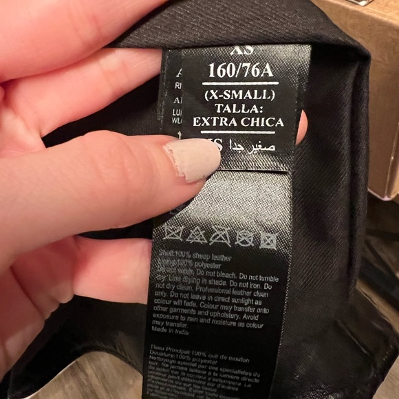 All saints Luna leather biker jacket - Picture 7 of 8